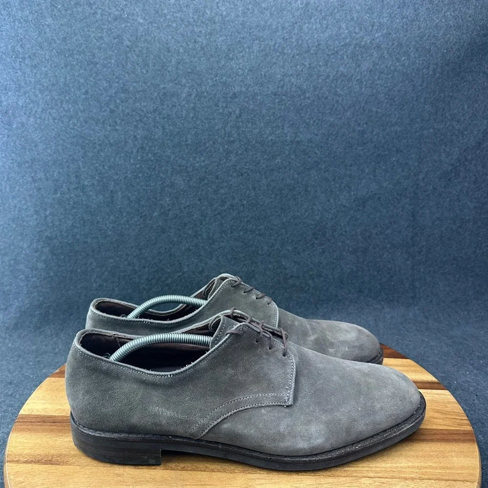 Allen Edmonds 6244 Nomad Grey Suede Buck Plain Toe Derby Shoes Men's 13D